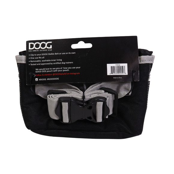 DOOG Good Dog Treat And Training Pouch - Black With 20 Pick Up Bags - Large - Picture 2 of 4